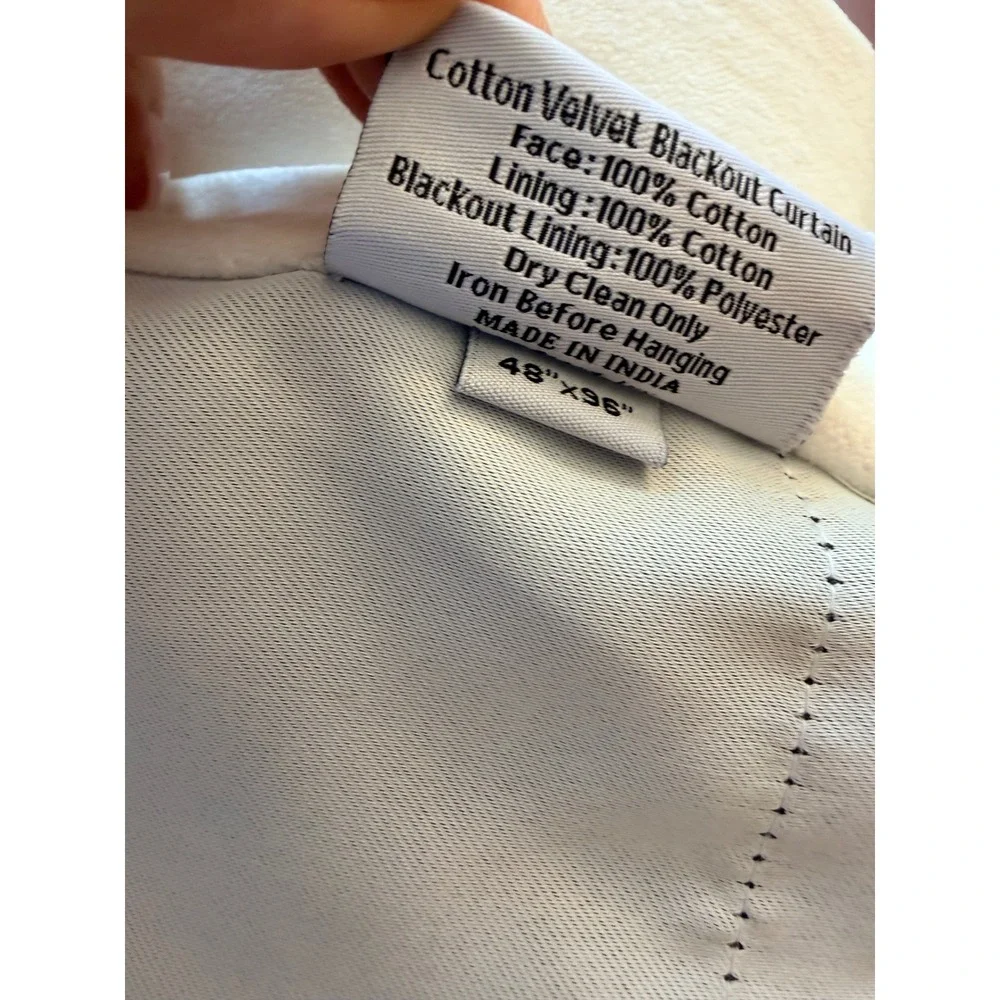 NWOT QUINCE Ivory Cotton Velvet Light Filtering Curtain Panel 48X96 MSRP‎ $90